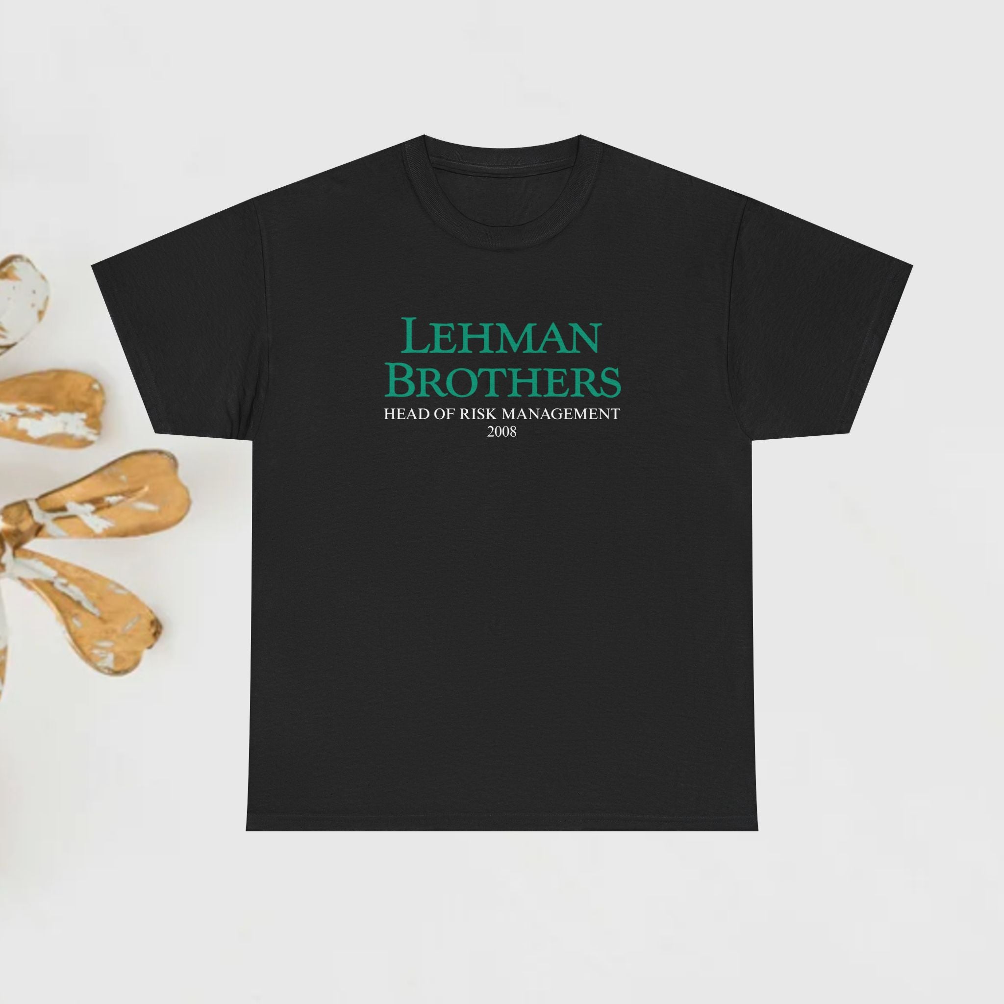 Lehman Brothers Vintage Logo Tee — 'Head of Risk Management' Graphic T-Shirt