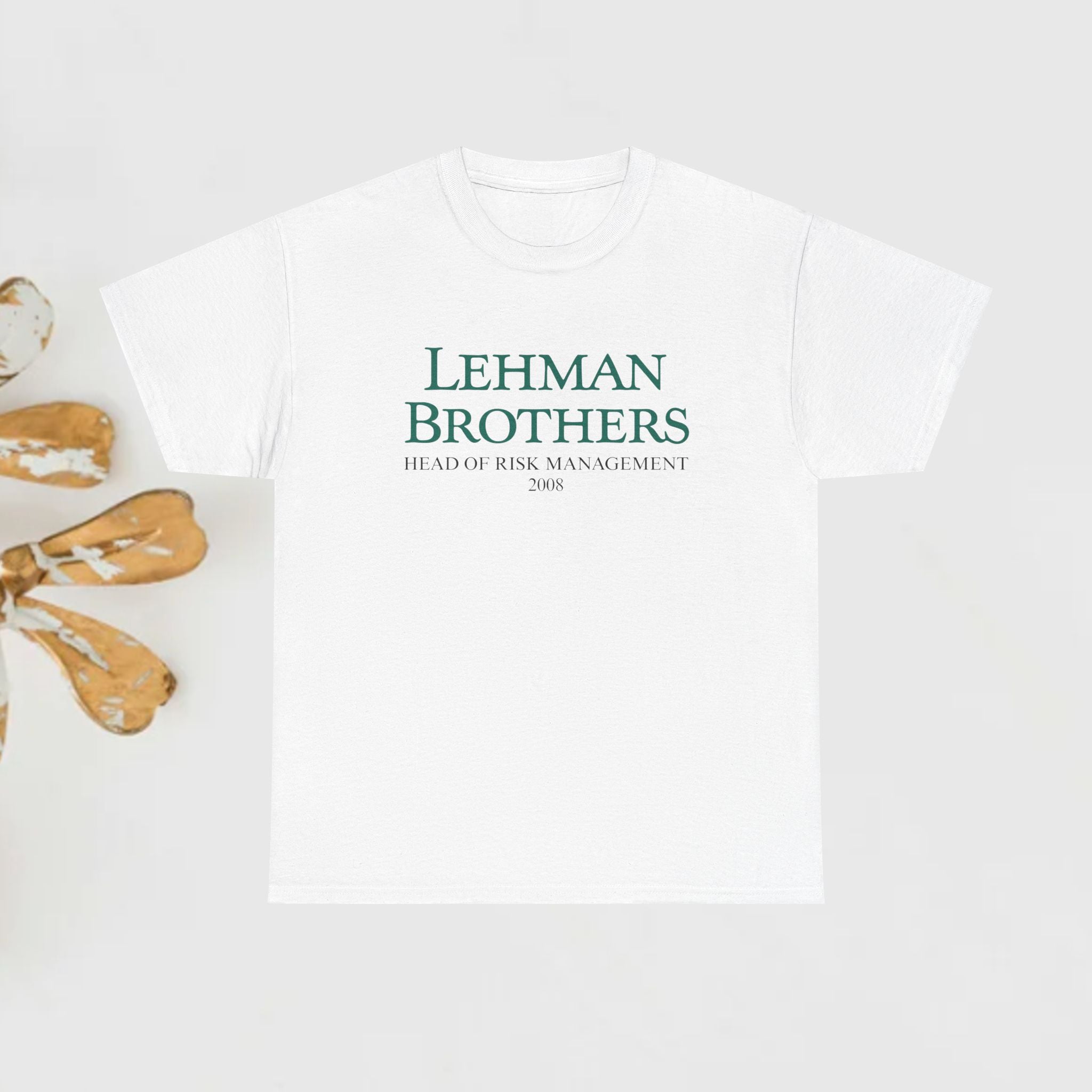 Lehman Brothers Vintage Logo Tee — 'Head of Risk Management' Graphic T-Shirt