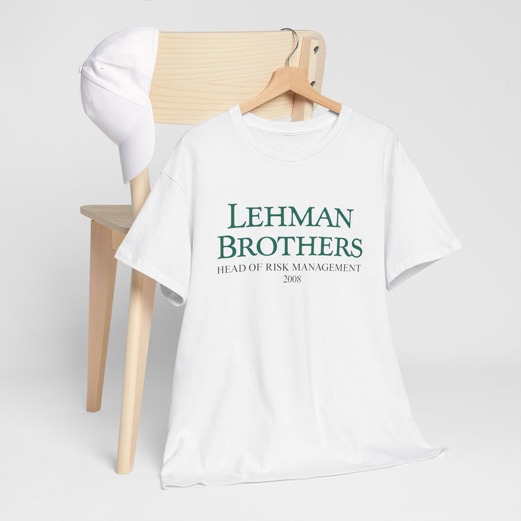 Lehman Brothers Vintage Logo Tee — 'Head of Risk Management' Graphic T-Shirt