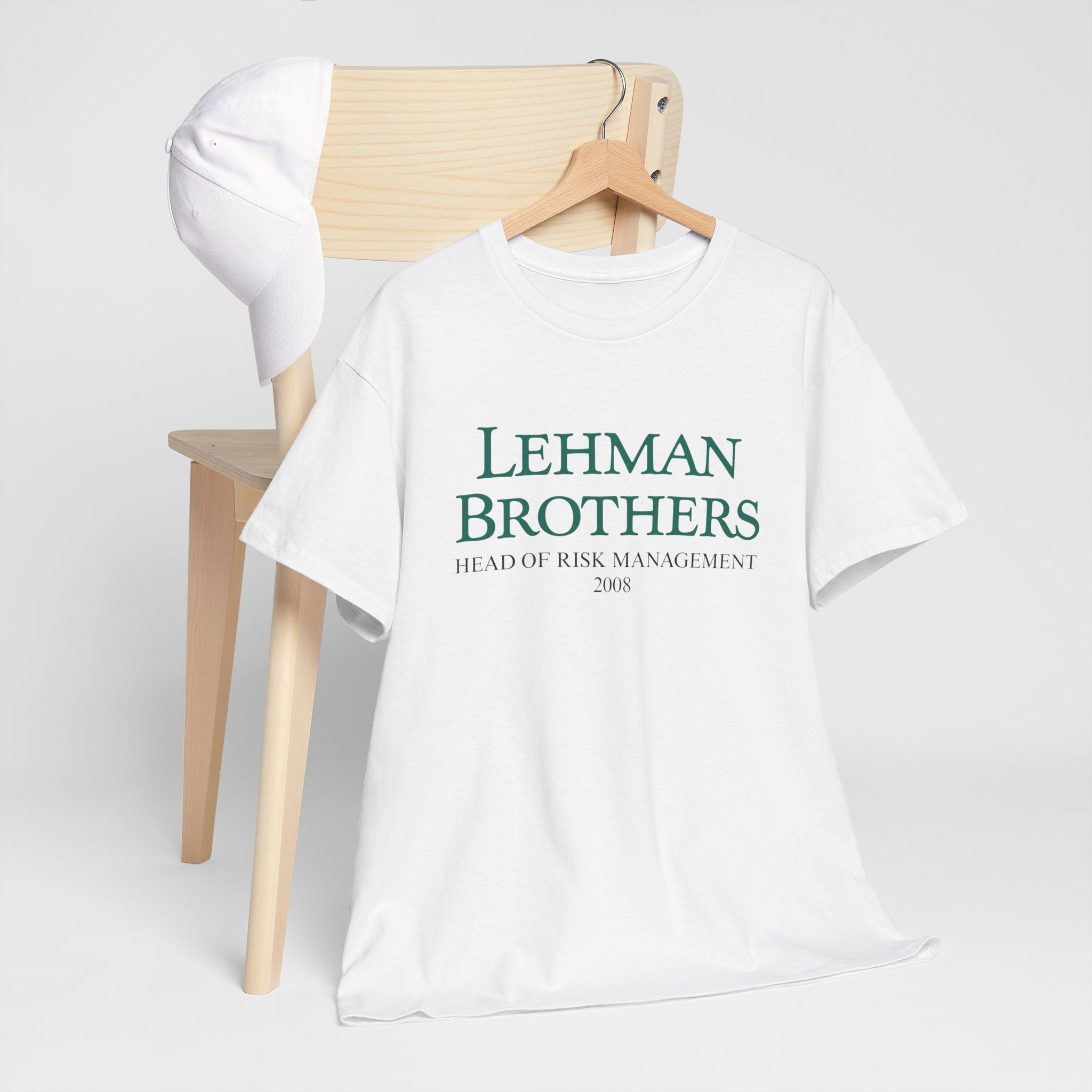 Lehman Brothers Vintage Logo Tee — 'Head of Risk Management' Graphic T-Shirt